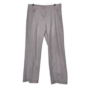 Eileen Fisher Pants‎ Womens M Beige Wide Leg Casual Trousers Casual Sustainable